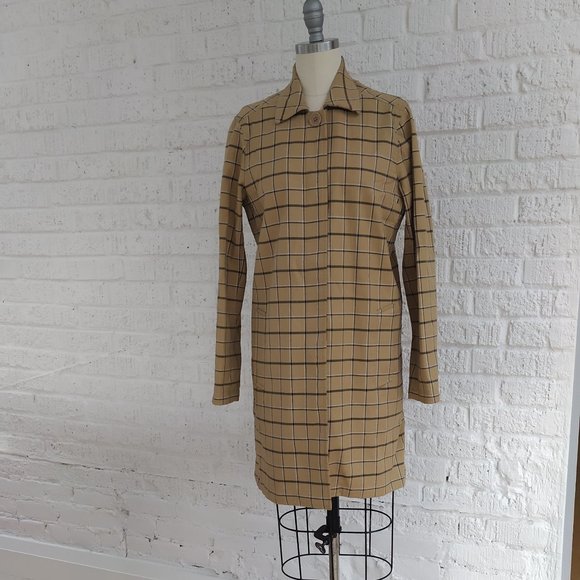 PLAID TRENCHCOAT - Picture 1 of 10